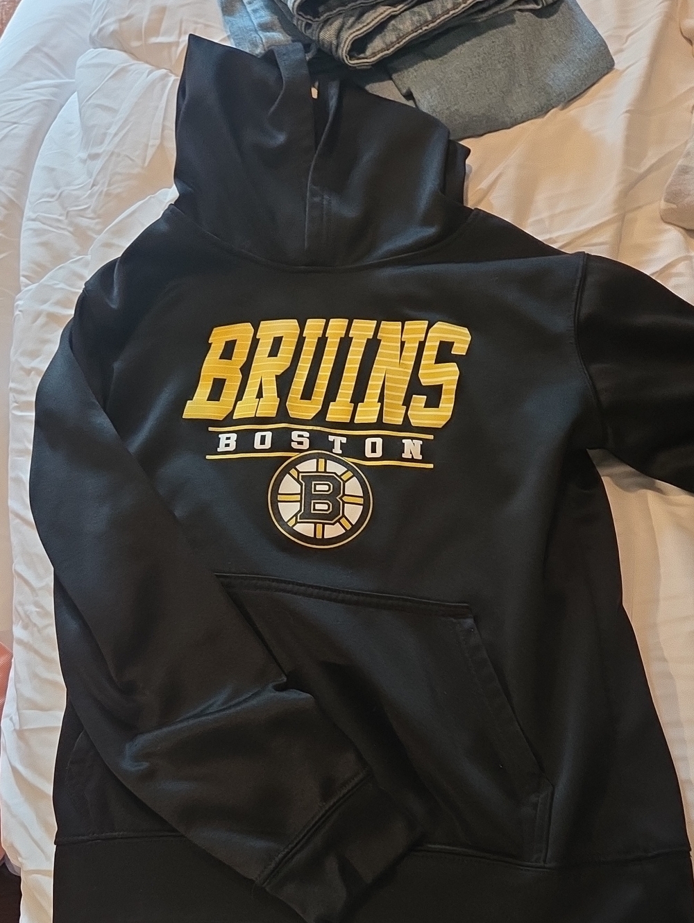 NHL Boston Bruins Black & Yellow Pullover Hoodie - Kids